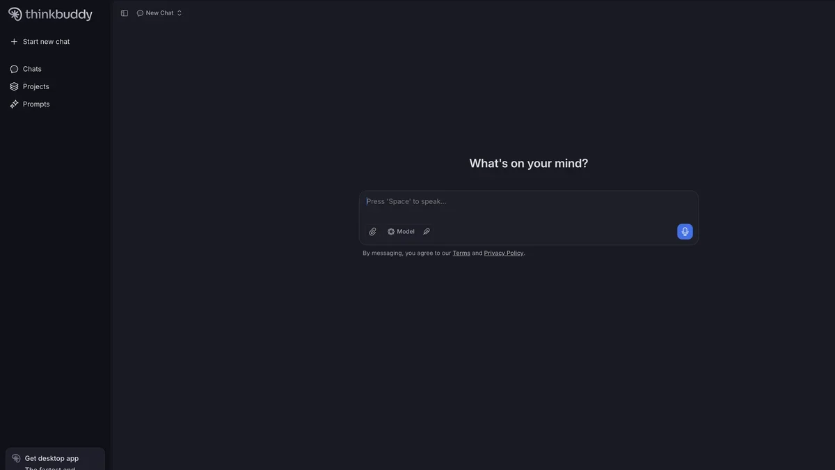 Thinkbuddy screenshot